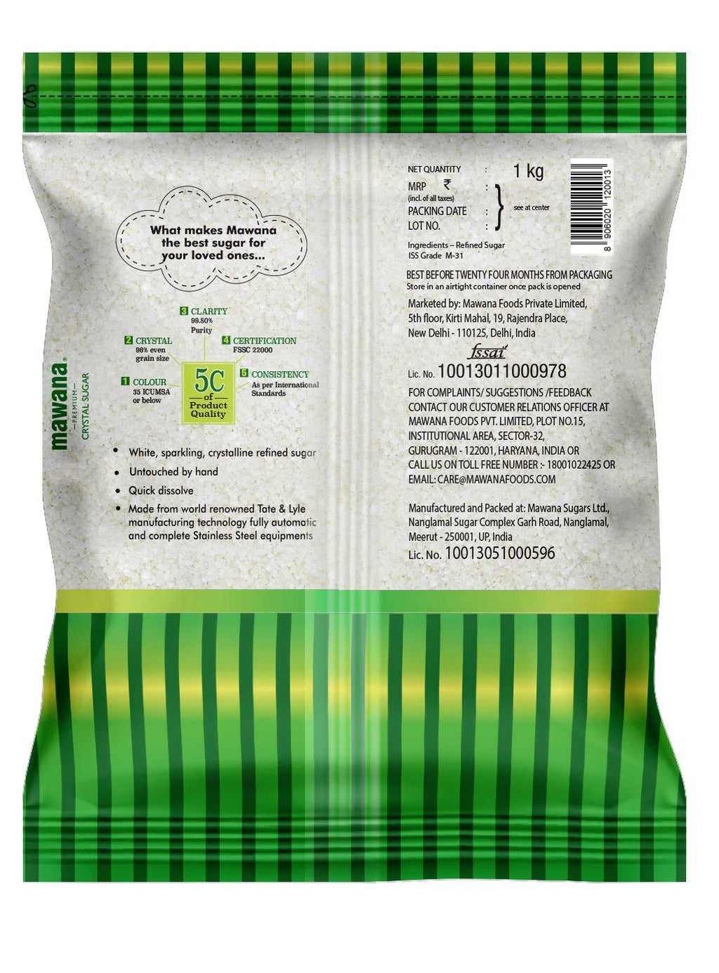 Mawana Premium Crystal Sugar, 1kg