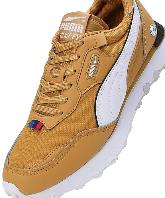 Puma Unisex-Adult BMW MMS Rider FV Amber-White Sneaker - 6 UK