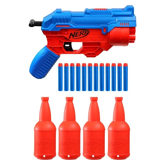 Nerf Alpha Strike Cobra RC-6 Targeting Set, 17 Pieces, Blaster, 6-Dart Blasting, 4 Half-Targets, 12 Darts, Multicolor