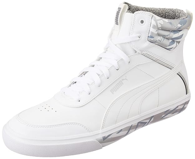 Puma Unisex Charm Sneaker, Puma White-Silver-Quarry, 9