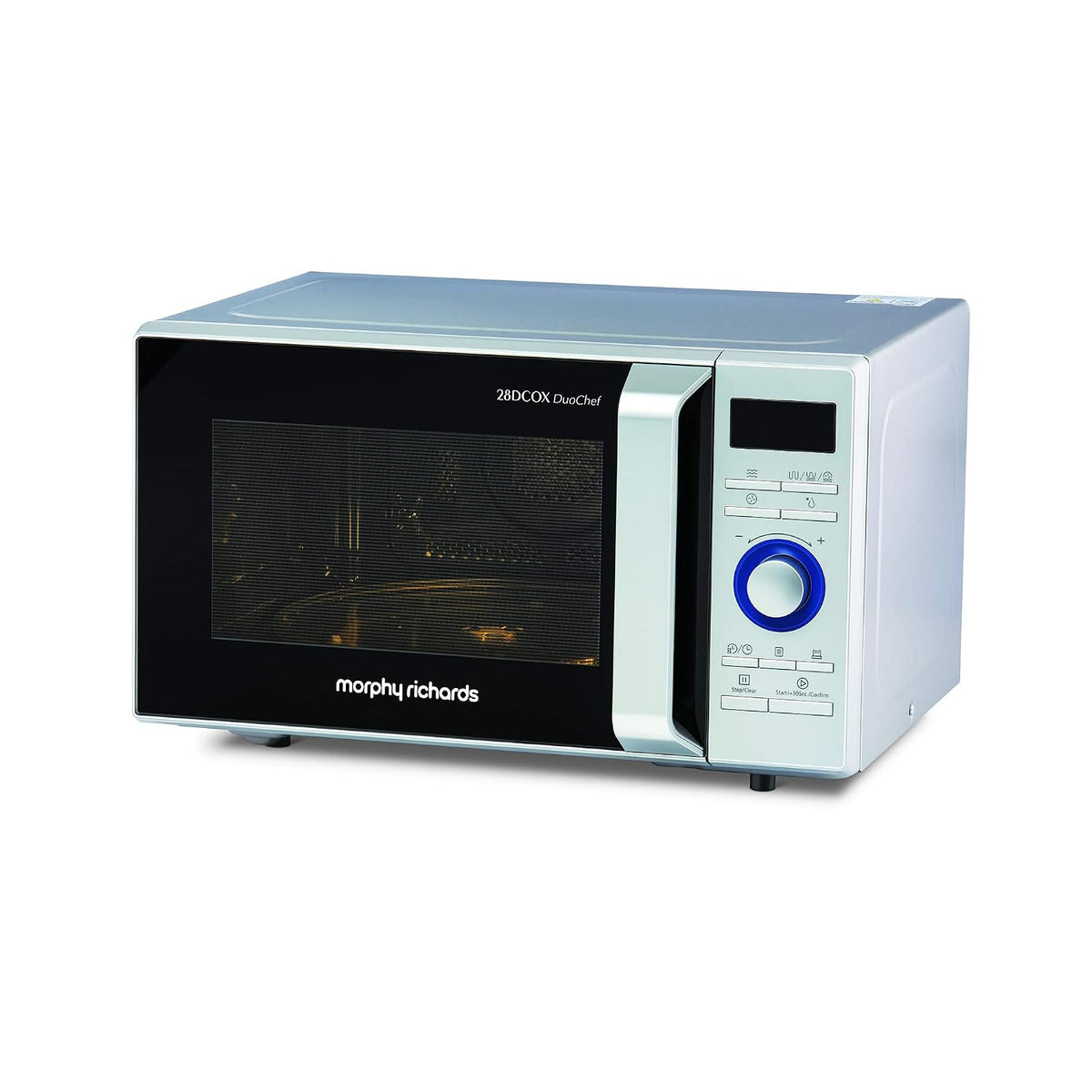 Morphy Richards 28DCOX DuoChef Pro-Convection Microwave and OTG Oven, 28 Ltr, Dual Grill, 300 Auto Cook Menus, Silver, Regular