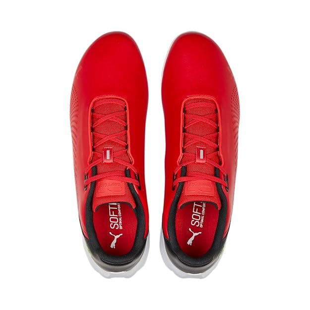 Puma Unisex-Adult Ferrari Drift Cat Decima Rosso Corsa-White-Black Sneaker - 8UK