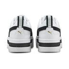 Puma | Womens | Mayze Platform Sneakers | White-Black | 6UK