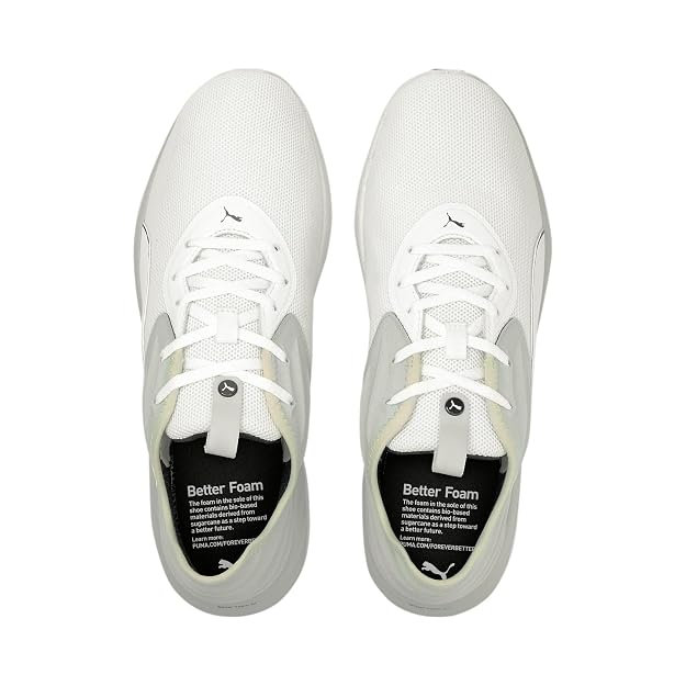 Puma Mens Better Foam Emerge 3D White-Gray Violet-Black Running Shoe - 10 UK