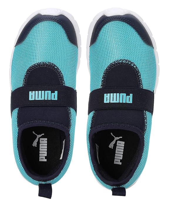 Puma Unisex-Kid Smile PS Blue Atoll-Peacoat-White Sneaker - 13UK