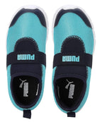 Puma Unisex-Kid Smile PS Blue Atoll-Peacoat-White Sneaker - 13UK