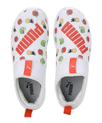 Puma Unisex-Kid Yaris Pre-School V1 Nasturtium-White Sneaker - 1UK
