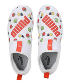 Puma Unisex-Kid Yaris Pre-School V1 Nasturtium-White Sneaker - 1UK