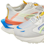 PUMA Unisex-Adult Pwrframe OP-1 Knit Whisper White-Gray Violet-SOFT FLUO YELLOW Sneaker - 4UK