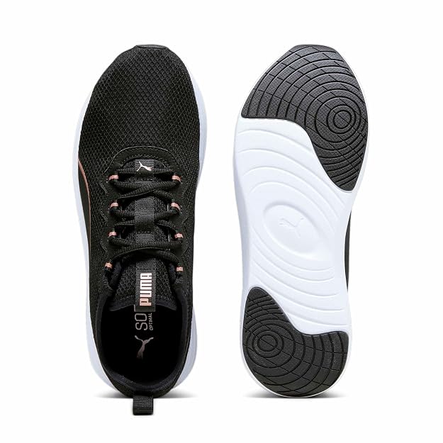 PUMA Unisex-Adult Softride Cruise 2 Black-Rose Gold-White Running Shoe - 4 UK