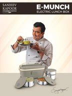 Sanjeev Kapoor Electric Lunch Box Set of 4 (2×300ml, 2×400ml) | Plug & Heat Food Warmer | Heats in 35–40 Min | Retains Nutrients & Freshness | Portable, Durable & Shock-Proof