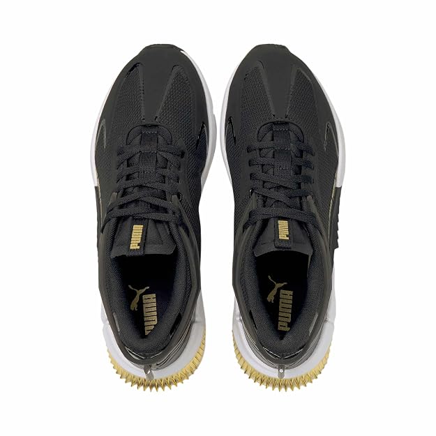 Puma Womens Provoke XT FTR Moto WN's Black-Team Gold Training Shoe - 3 UK