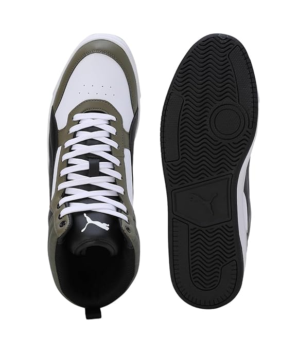 Puma Mens Vegas Burnt Olive-White-Black Sneaker UK-10 (39790003)