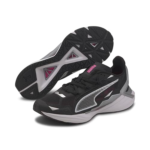 Puma womens UltraRide Wn's Puma Black-Metallic Silver Walking Shoe- 3 UK