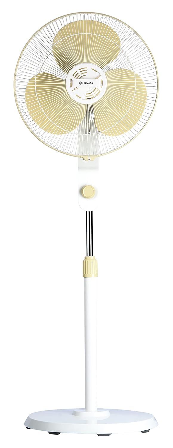 Bajaj Veloce 400 MM Pedestal Fan For Home | Air Freshener Pocket | 100% Copper Motor | High Air Delivery (White)
