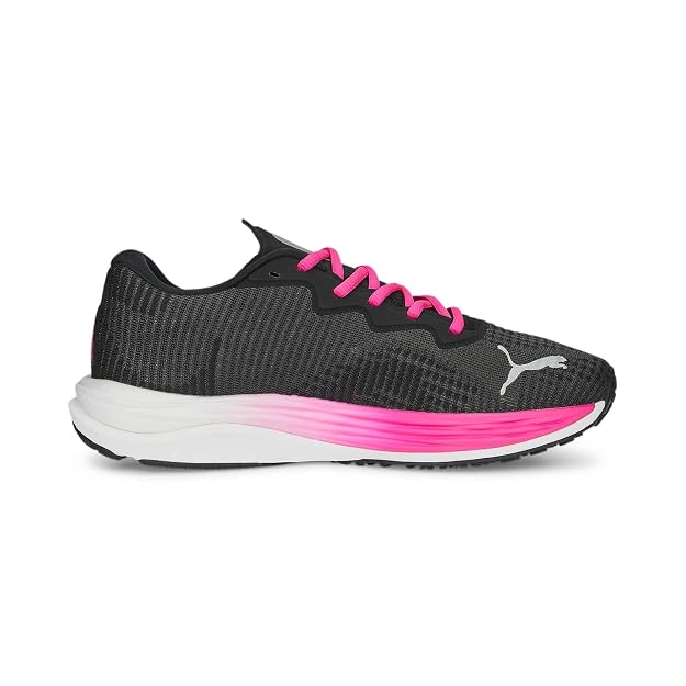 Puma Women Velocity Nitro 2 Fade WNS Sneaker(Black-Ravish-Silver , 4 UK )