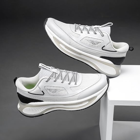Red Tape Athleisure Shoes for Men | Cultured Round-Toe Shape & Cushioning Technology Grey/Black 9 UK