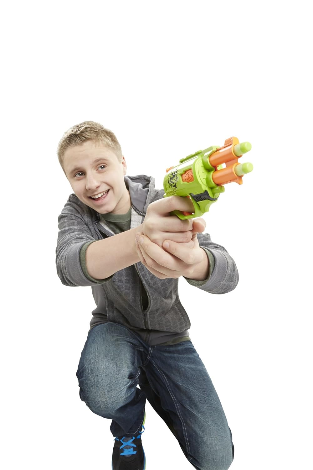 NERF Zombie Strike DoubleStrike (Multicolor) Includes 2 Darts, for Kids Ages 8 and Up,Plastic