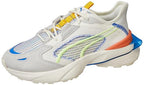 PUMA Unisex-Adult Pwrframe OP-1 Knit Whisper White-Gray Violet-SOFT FLUO YELLOW Sneaker - 4UK