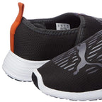 Puma Mens Glarus Slip on Black-Steel Gray-Dark Shadow-Firelight Sneaker - 4 UK