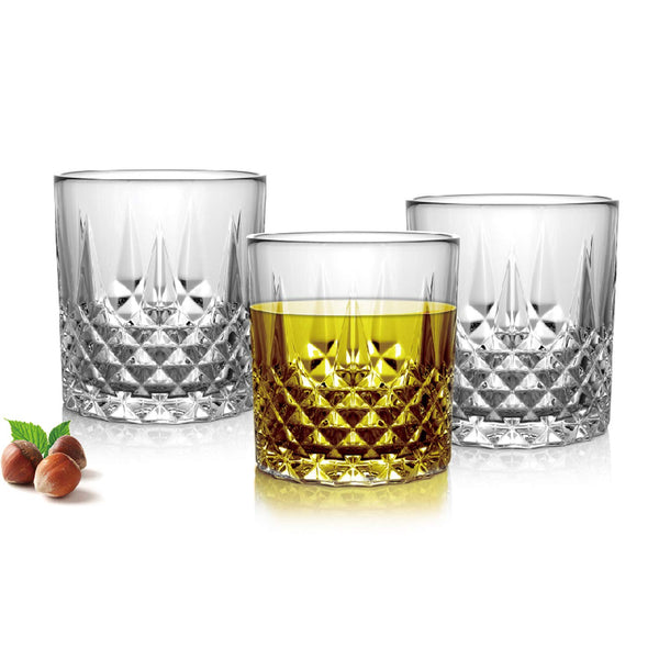 Sanjeev Kapoor Paris Crystal Whisky Tumbler, 325 ml, Set of 6, Transparent