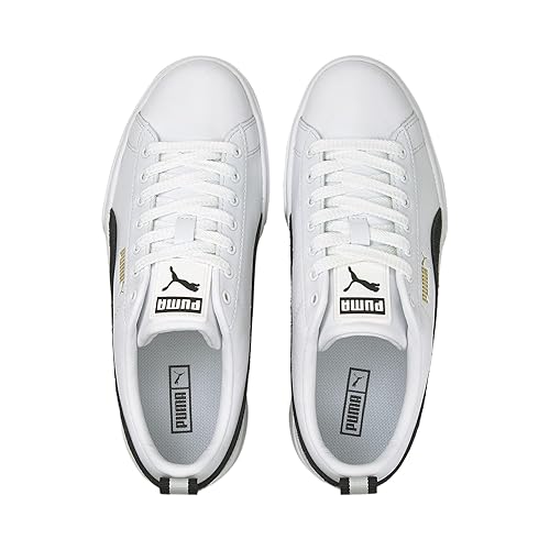 Puma | Womens | Mayze Platform Sneakers | White-Black | 6UK