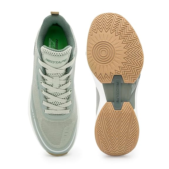 Red Tape Basketball Shoes for Men | Cultured Round-Toe Shape & Cushioning Technology Olive 9 UK