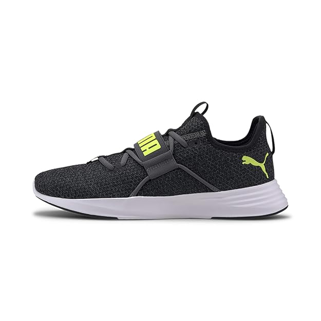 Puma Men's Persist XT Knit Castlerock-Yellow Alert Closed Shoe-10 Kids UK