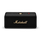 Marshall Smartchoice Emberton III Compact Portable Bluetooth Speaker with 32+ Hours of Playtime, (360° Sound), Dust & Waterproof (IP67) – Black & Brass.