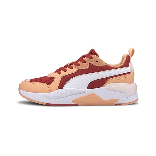 PUMA Unisex Adult X-Ray Sneakers (High Risk Red White-Cantaloupe-Rosewater 3.5UK)