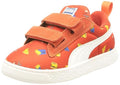 Puma , Unisex-Kid, Suede Light-Flex Foodis V PS, Red-White, Sneaker, 1UK