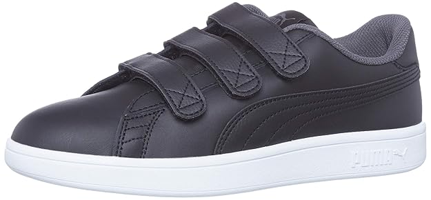 Puma Unisex Adult Smash v2 V Pu Black-Castlerock White Low Boot-7 UK