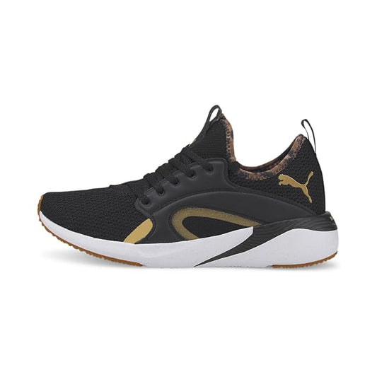 Puma Womens Better Foam Adore Safariglam Walking Shoe ( Black-Team Gold , 3 UK )