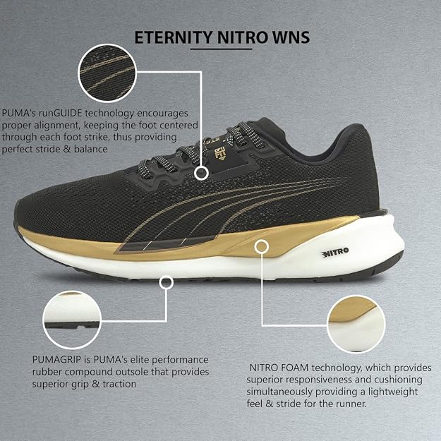 PUMA Women Eternity Nitro Wns Running Shoe Black -4