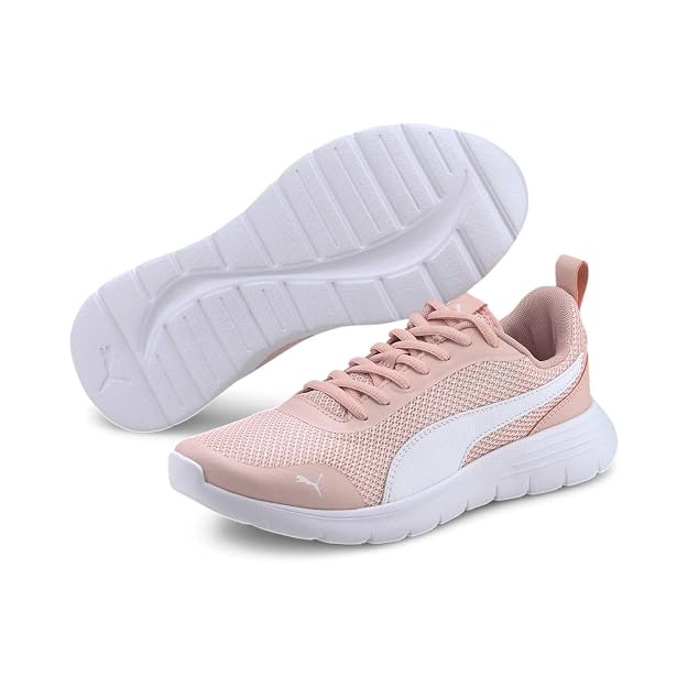 PUMA Unisex's Flex Renew Peachskin White Running Shoe, Peachskin-Puma White- 6 UK