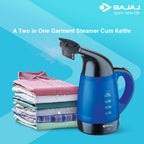 Bajaj GS1 600 Watt Garment Steamer Cum Kettle (Blue)