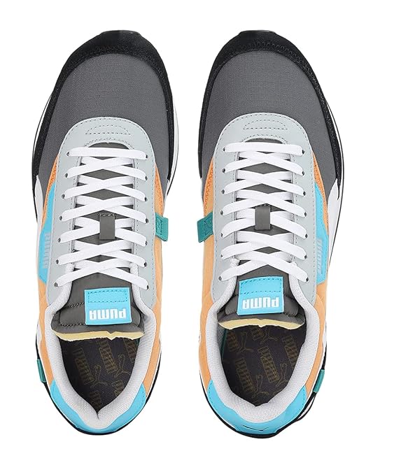 Puma Unisex-Adult Future Rider Play ON Cool Dark Gray-White Sneaker - 3UK