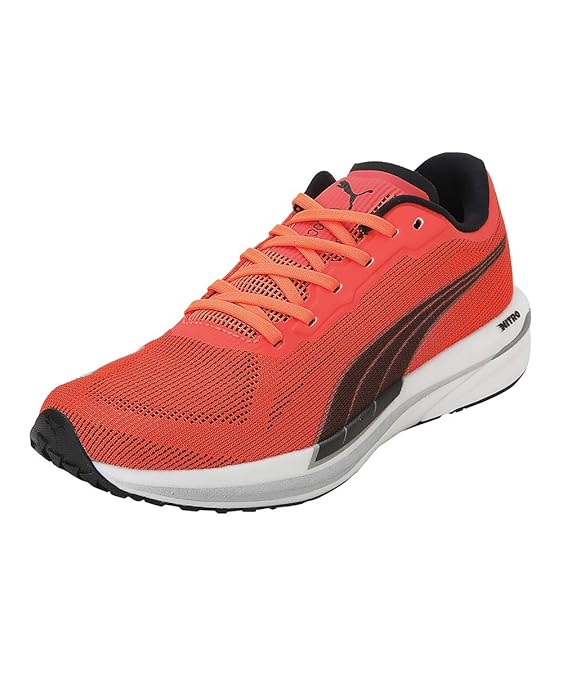 Puma Womens Velocity Nitro WNS Lava Blast-Black-Silver Running Shoe UK-4 (19569701)