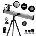 Pie Matrix Pegasus 76700 Newtonian Reflector Telescope with 235x Ultra HD Zoom,Fully Coated Glass Optics,Alt-Az Mount, Professional Telescopes to Explore Moon, Saturn Rings, Planets & Deep Sky Objects