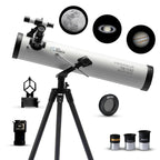 Pie Matrix Pegasus 76700 Newtonian Reflector Telescope with 235x Ultra HD Zoom,Fully Coated Glass Optics,Alt-Az Mount, Professional Telescopes to Explore Moon, Saturn Rings, Planets & Deep Sky Objects