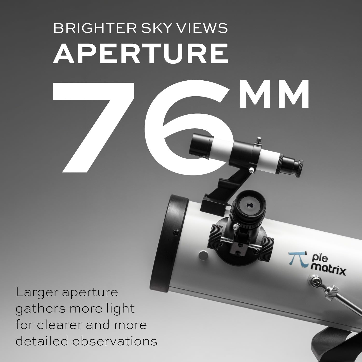 Pie Matrix Pegasus 76700 Newtonian Reflector Telescope with 235x Ultra HD Zoom,Fully Coated Glass Optics,Alt-Az Mount, Professional Telescopes to Explore Moon, Saturn Rings, Planets & Deep Sky Objects