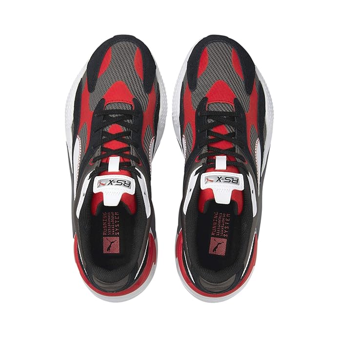 Puma unisex-adult RS-X³ Twill AirMesh Castlerock-Poppy Red Sneaker (36884502)