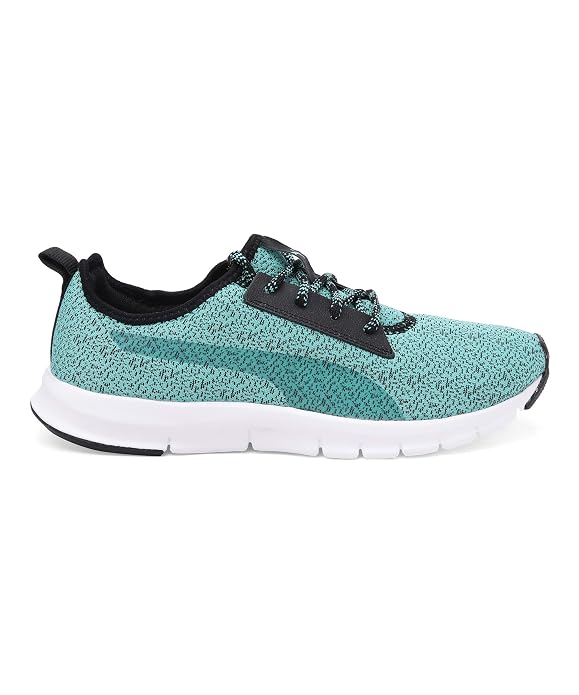 PUMA womens Puma Flexracer HM NU Wn s IDP Puma Black-Blue Turquoise-Puma White Sneaker-3UK