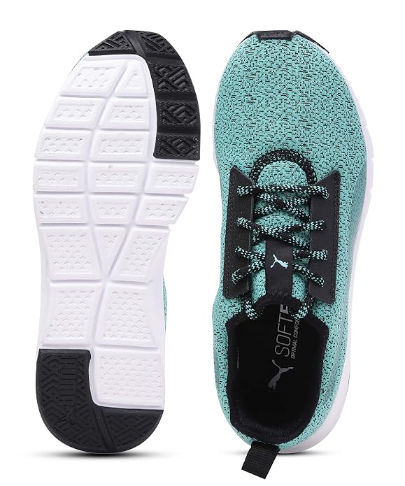 PUMA womens Puma Flexracer HM NU Wn s IDP Puma Black-Blue Turquoise-Puma White Sneaker-3UK