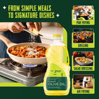 Jivo Everyday Cooking Pomace Olive Oil 2 Litre | Imported from Spain | Rich in MUFA, Low in Saturated Fat | Ideal for Frying, Roasting & Baking | Cooking Oil for Daily Use.