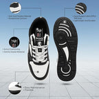 Red Tape Lifestyle Sneaker Shoes for Men | Elegantly Rounded Front, Soothing Insole & Impact-Resistant Comfort White/Black 9 UK