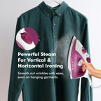 Havells Ez-Press 1250 Watts Steam Iron with Self Cleaning Function|Vertical & Horizontal Ironing|170 ml Tank for Longer Ironing|High Steaming Rate Upto 12 gm/min| (Purple)