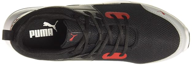 Puma mens Stoop IDP Low Boot Puma Black-High Risk Red-Quarry 8 UK