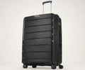 Aristocrat Polycarbonate(PC) Chroma Check-in 75 Cm(Large) 8 Wheels Double Spinner Trolley Bags for Travel Hard Case Luggage, Lightweight Bag, Suitcase with Combination Lock & 3 Years Warranty(Black)