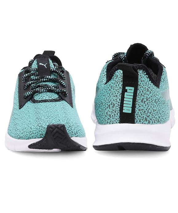 PUMA womens Puma Flexracer HM NU Wn s IDP Puma Black-Blue Turquoise-Puma White Sneaker-3UK